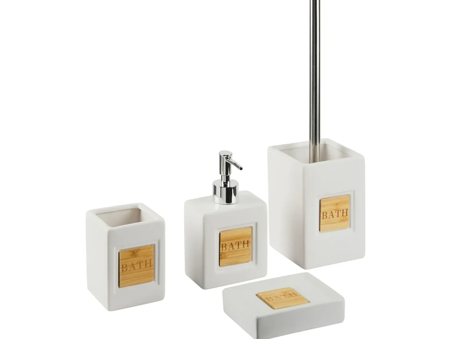 Set da 4 accessori per il bagno KOUROU Ceramica Beige