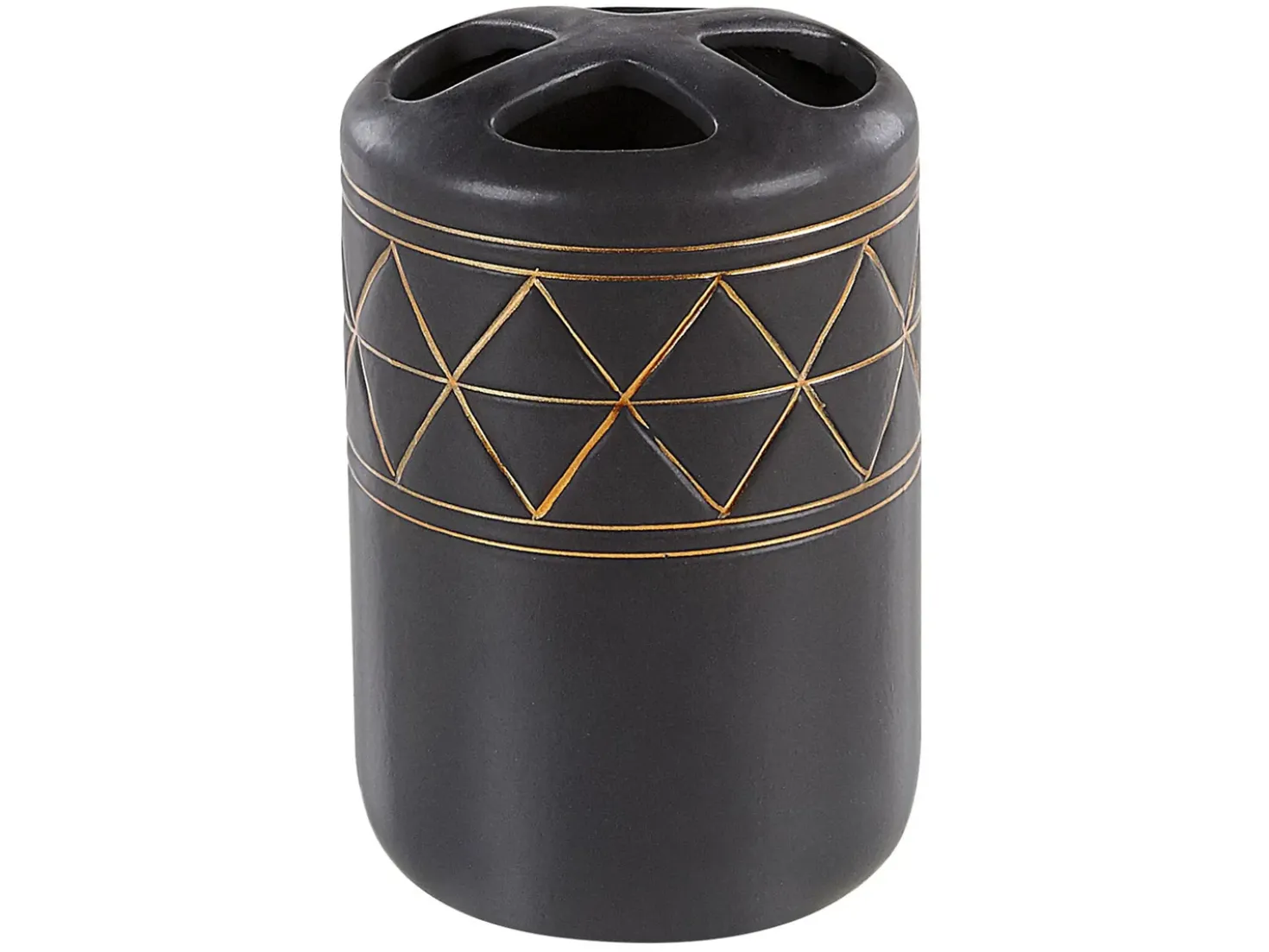Set da 5 accessori per il bagno LANCO Ceramica Nero
