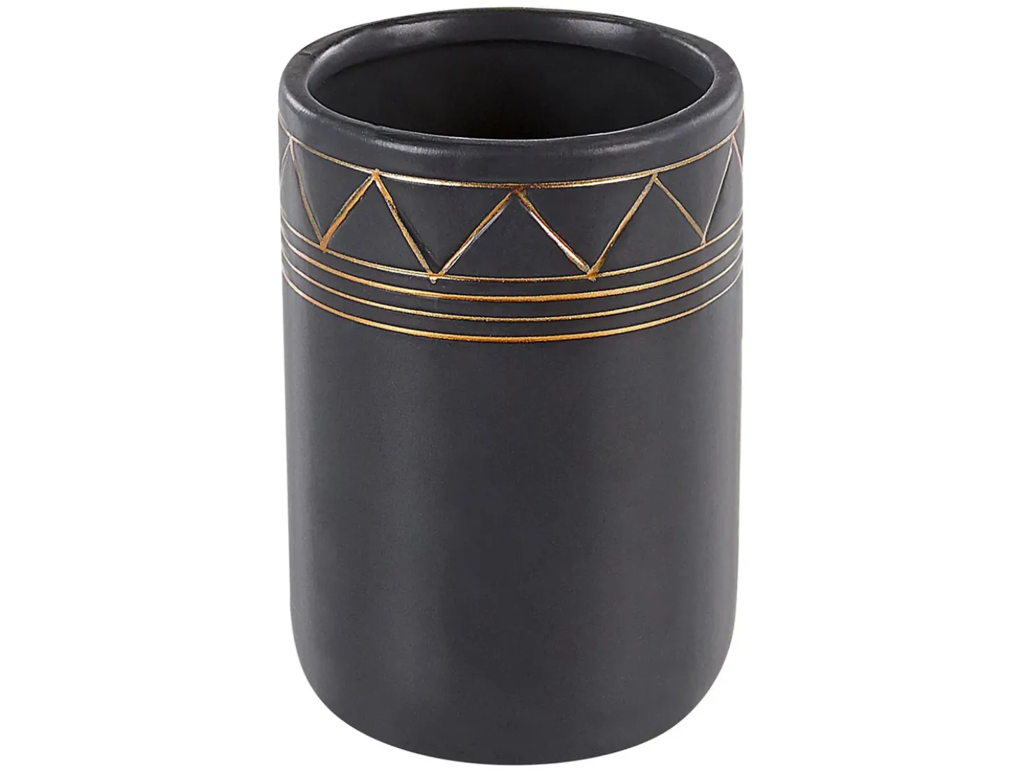 Set da 5 accessori per il bagno LANCO Ceramica Nero