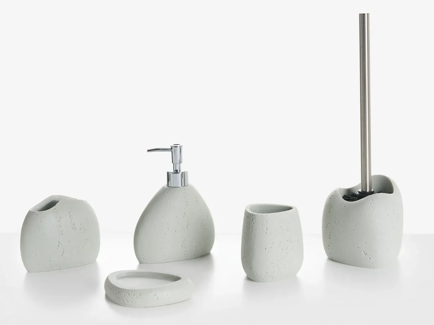 Set da 5 accessori per il bagno COATA Grigio chiaro
