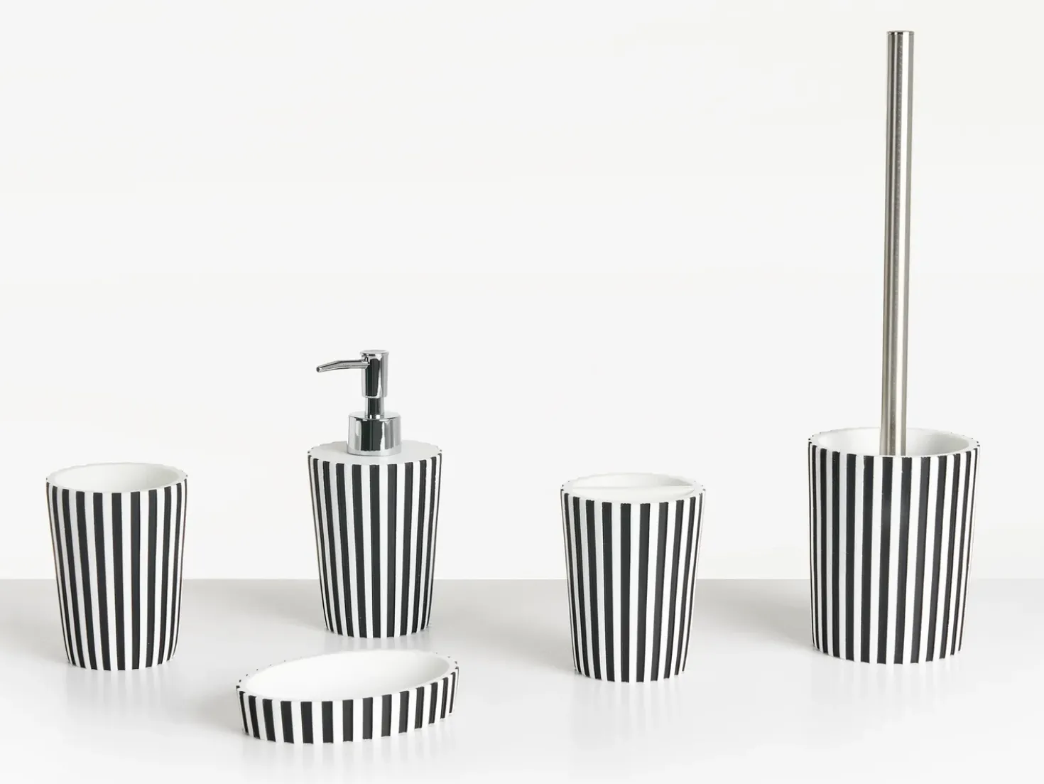 Set da 5 accessori per il bagno LIRCAY Nero/Bianco