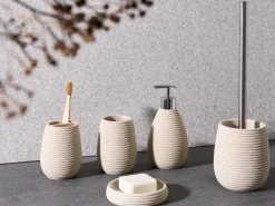 Set da 5 accessori per il bagno QUILA Beige chiaro