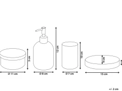 Set da 4 accessori per il bagno TELMA Vetro Viola
