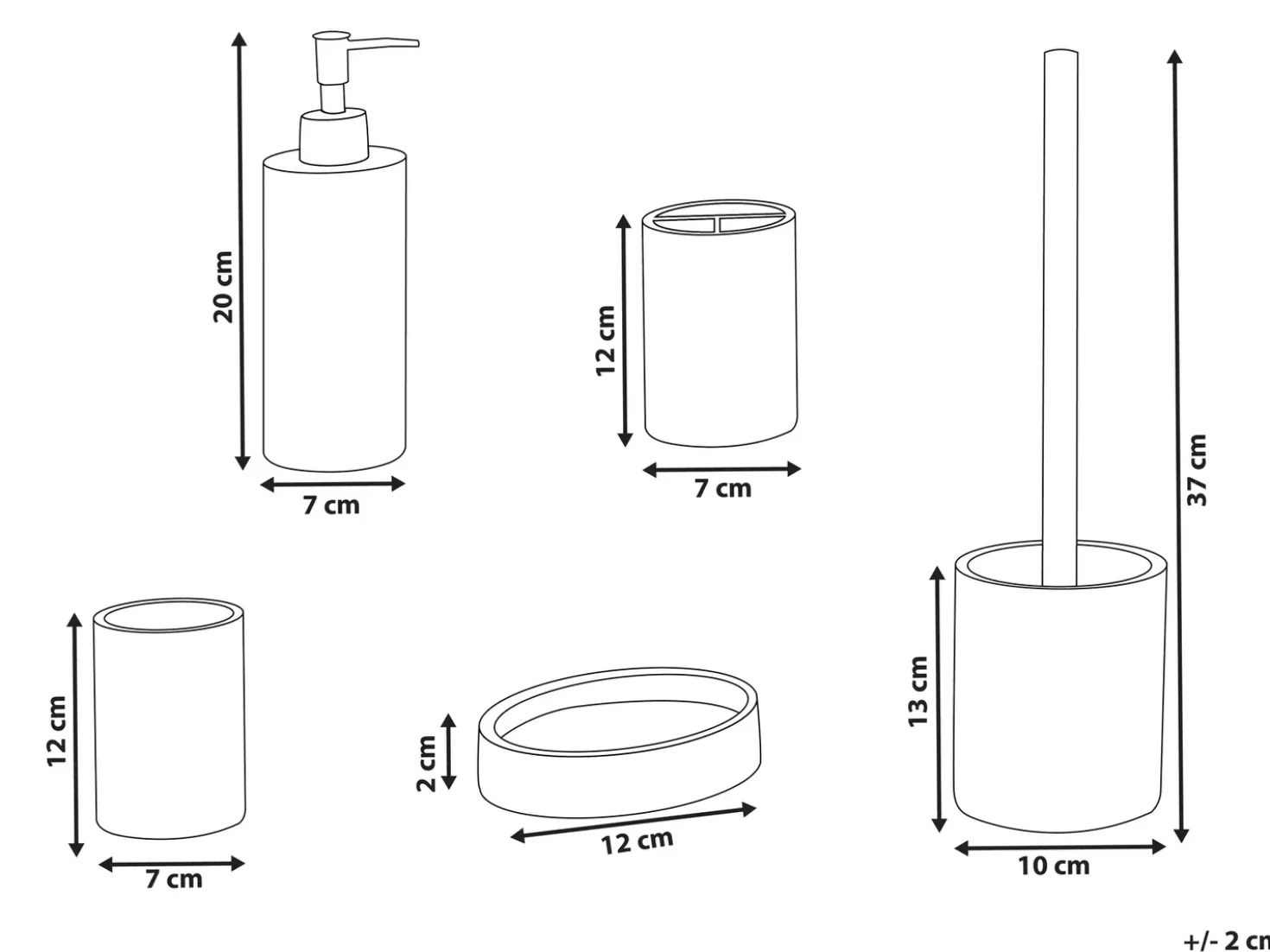 Set da 5 accessori per il bagno SEPAHUA Bianco