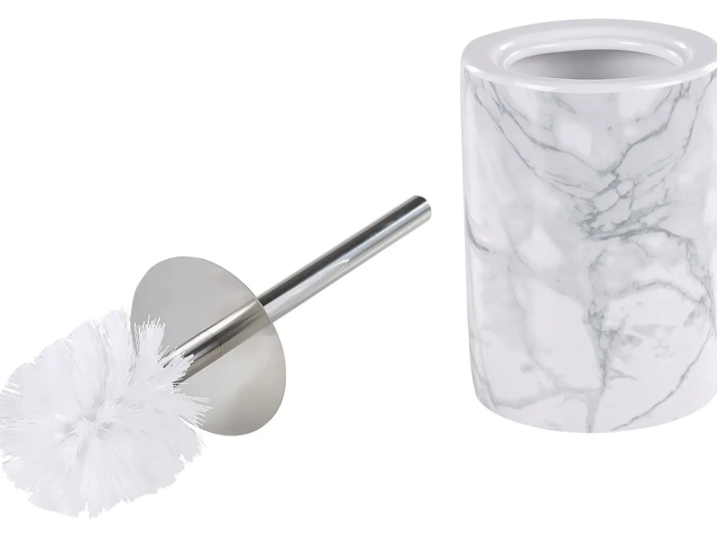 Set da 4 accessori per il bagno ARAUCO Ceramica Marmo bianco