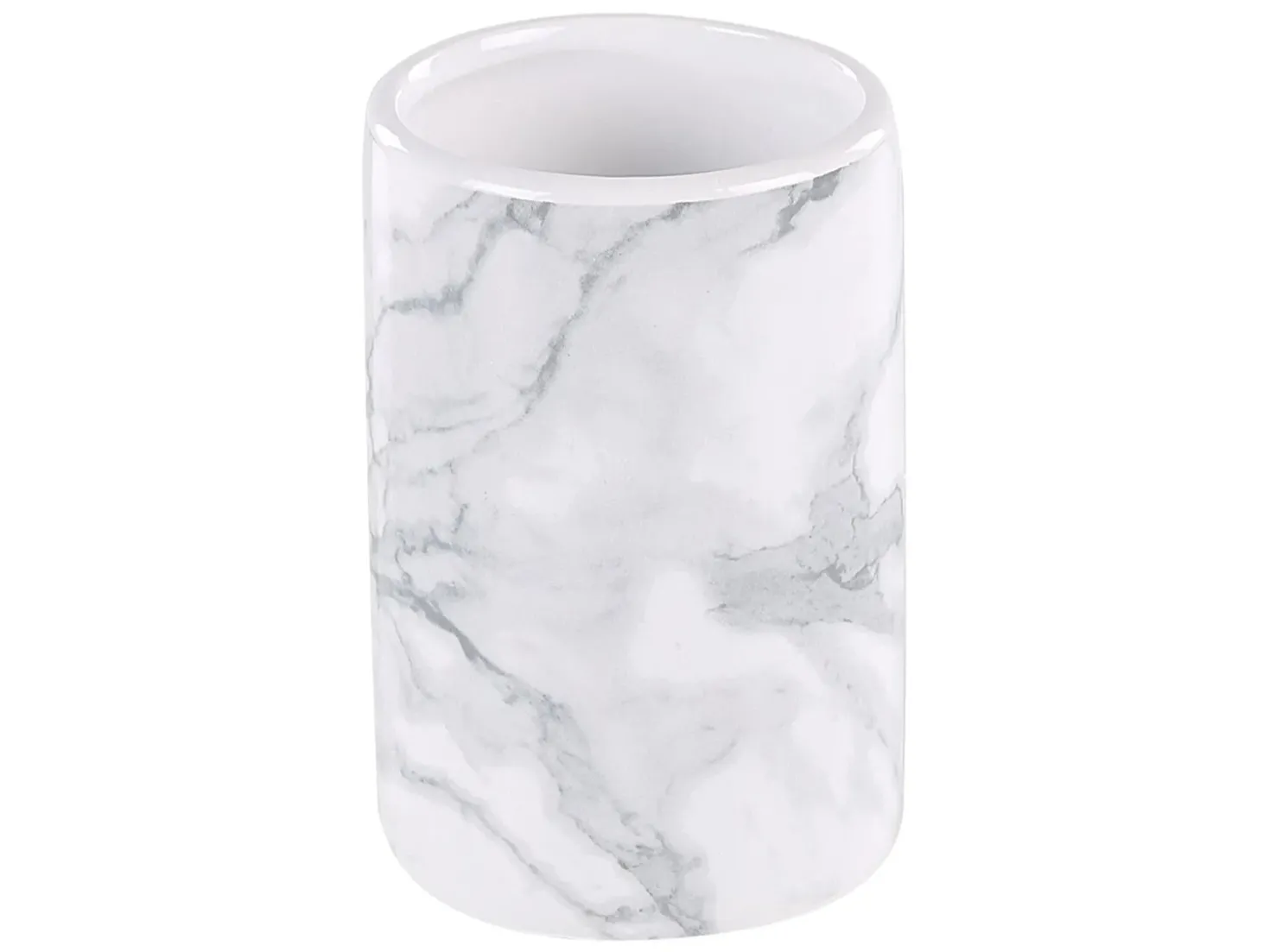 Set da 4 accessori per il bagno ARAUCO Ceramica Marmo bianco