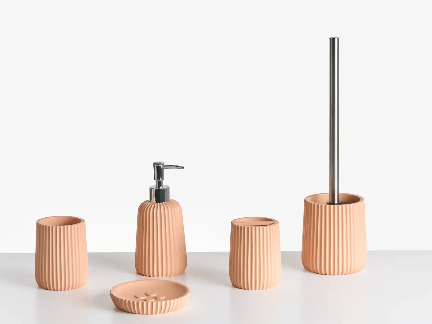 Set da 5 accessori per il bagno POZUZO Arancione