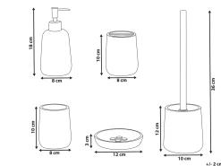 Set da 5 accessori per il bagno POZUZO Arancione