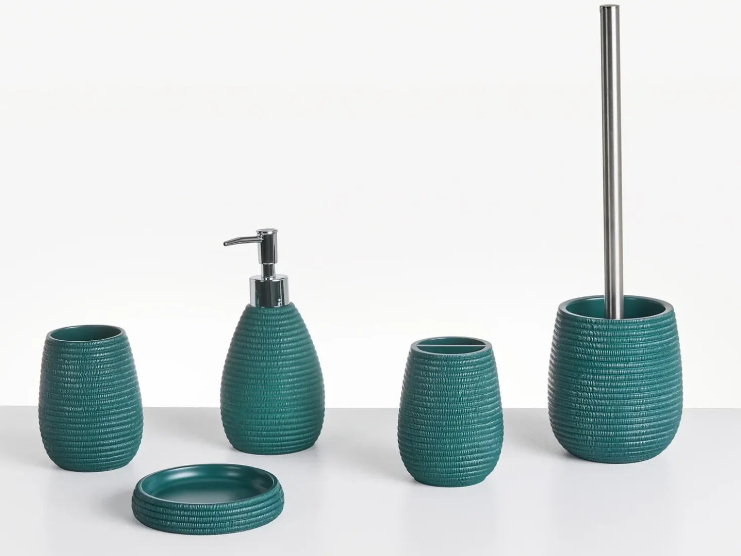 Set da 5 accessori per il bagno QUILCA Foglia di tè