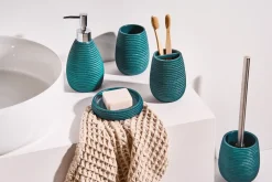 Set da 5 accessori per il bagno QUILCA Foglia di tè