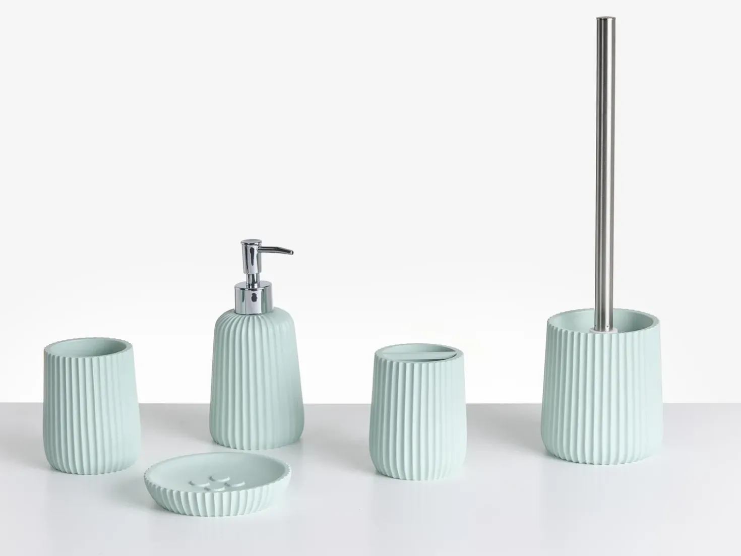 Set da 5 accessori per il bagno POZUZO Verde menta