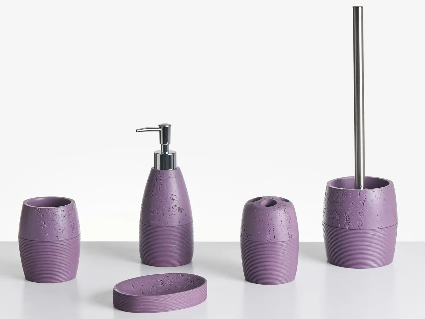 Set da 5 accessori per il bagno YARAPA Viola