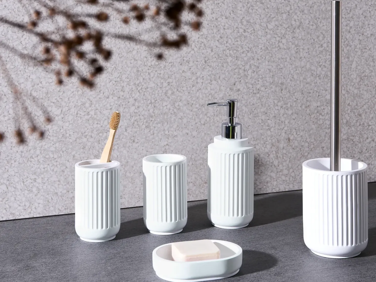 Set da 5 accessori per il bagno HUARMEY Bianco