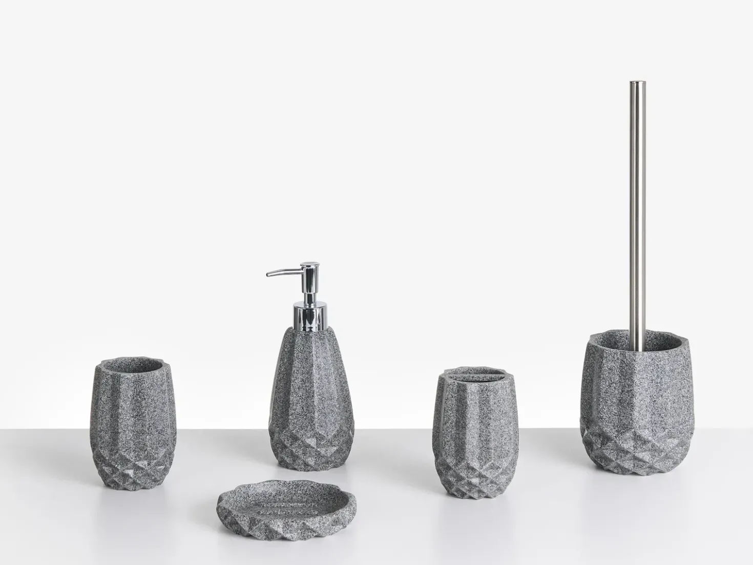 Set da 5 accessori per il bagno SAMIRIA Grigio