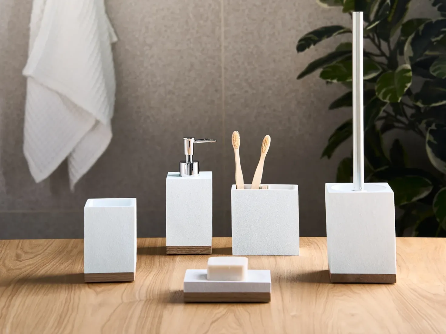 Set da 5 accessori per il bagno TAPICHE Bianco