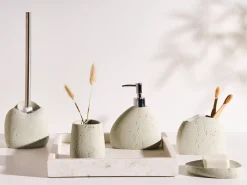 Set da 5 accessori per il bagno COATA Beige chiaro