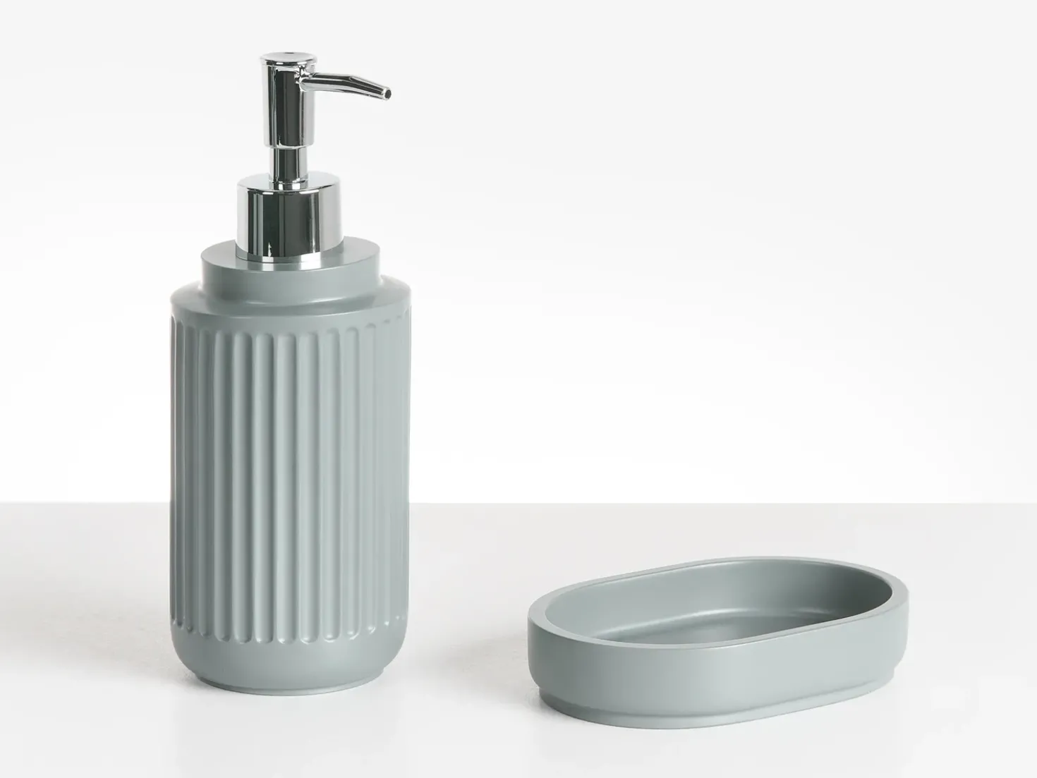 Set da 5 accessori per il bagno HUARMEY Grigio chiaro