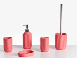 Set da 5 accessori per il bagno HUARMEY Rosso