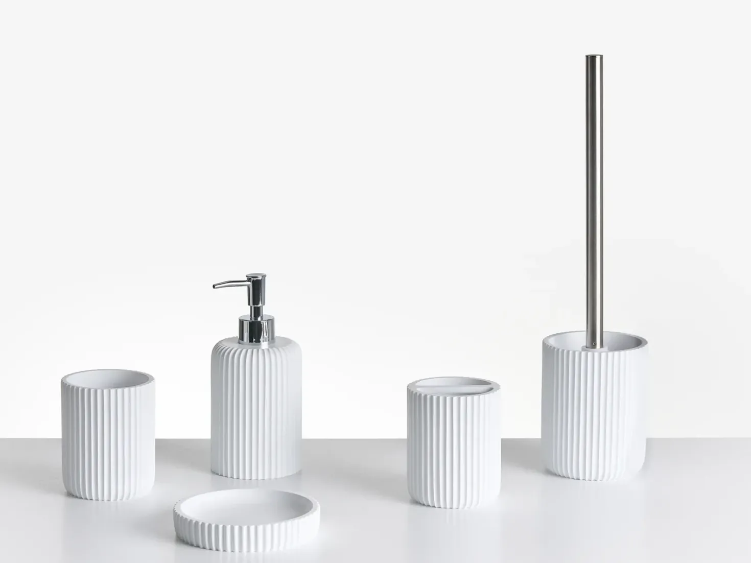 Set da 5 accessori per il bagno CAMANA Bianco