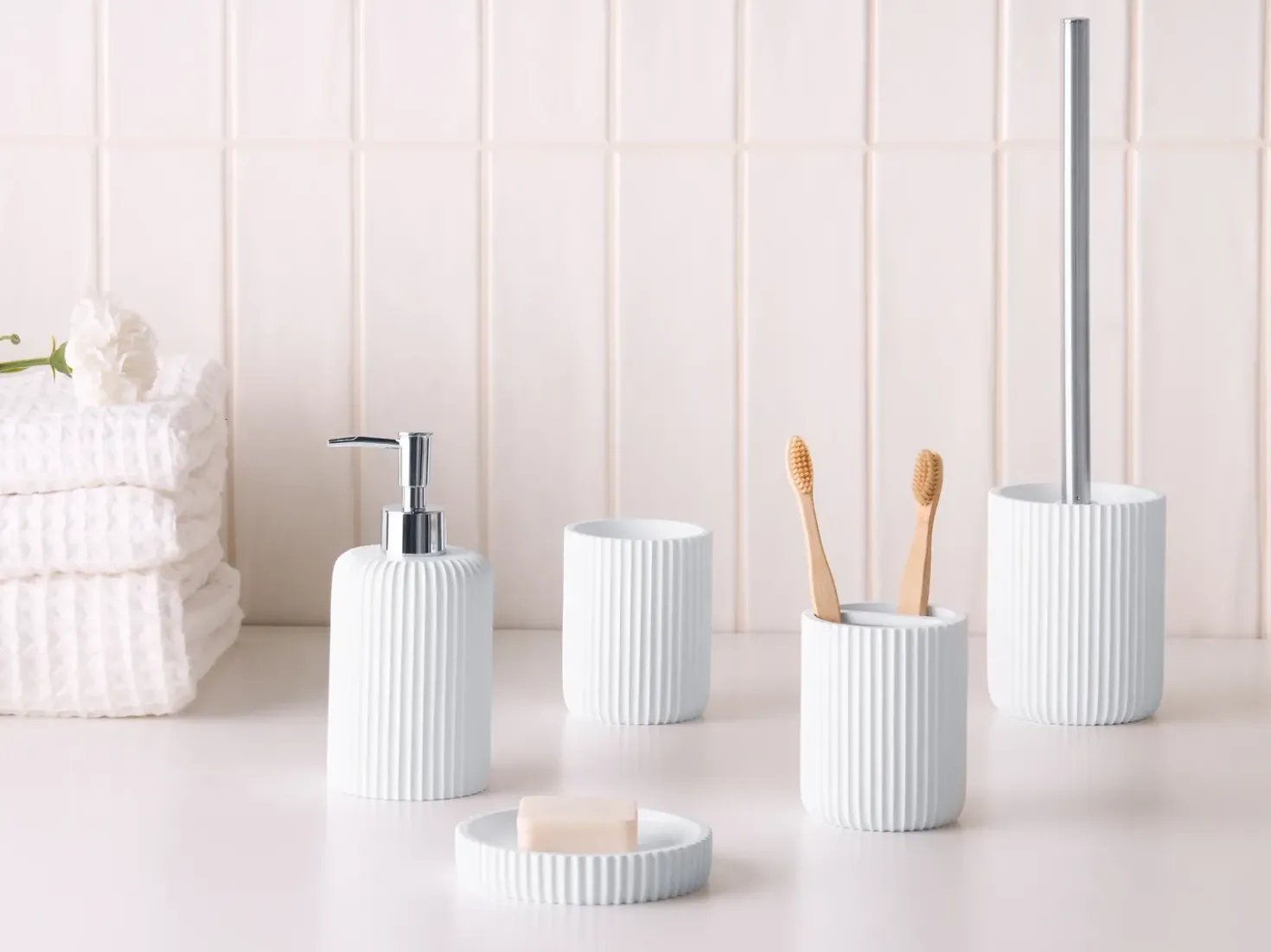 Set da 5 accessori per il bagno CAMANA Bianco