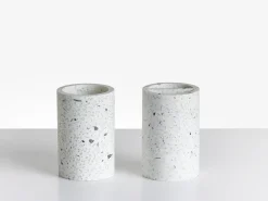 Set da 5 accessori per il bagno PERENE Terrazzo Bianco