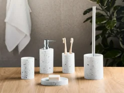 Set da 5 accessori per il bagno PERENE Terrazzo Bianco