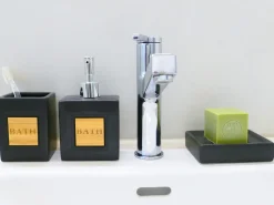 Set da 4 accessori per il bagno KOUROU Ceramica Nero