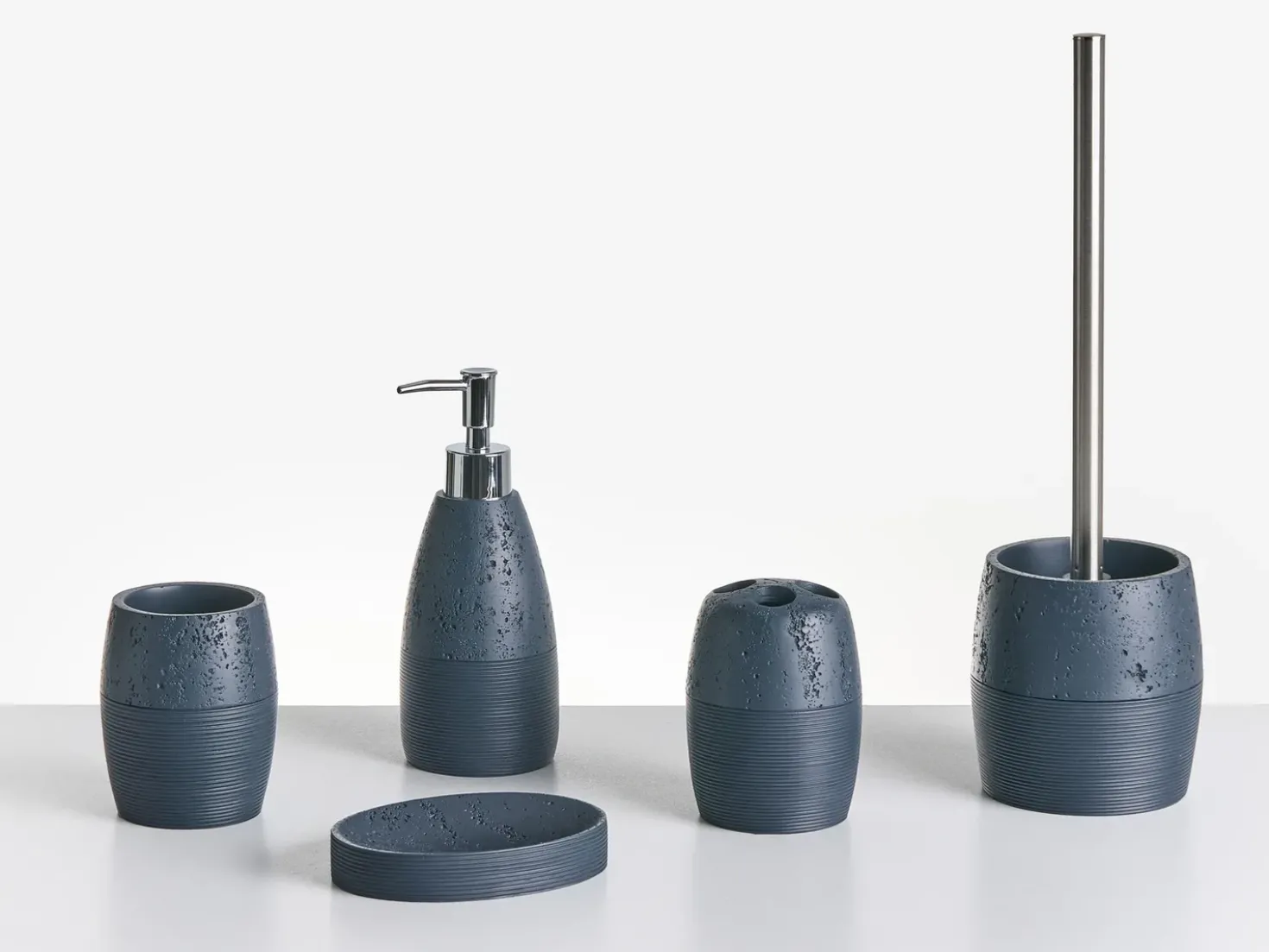 Set da 5 accessori per il bagno YARAPA Blu scuro