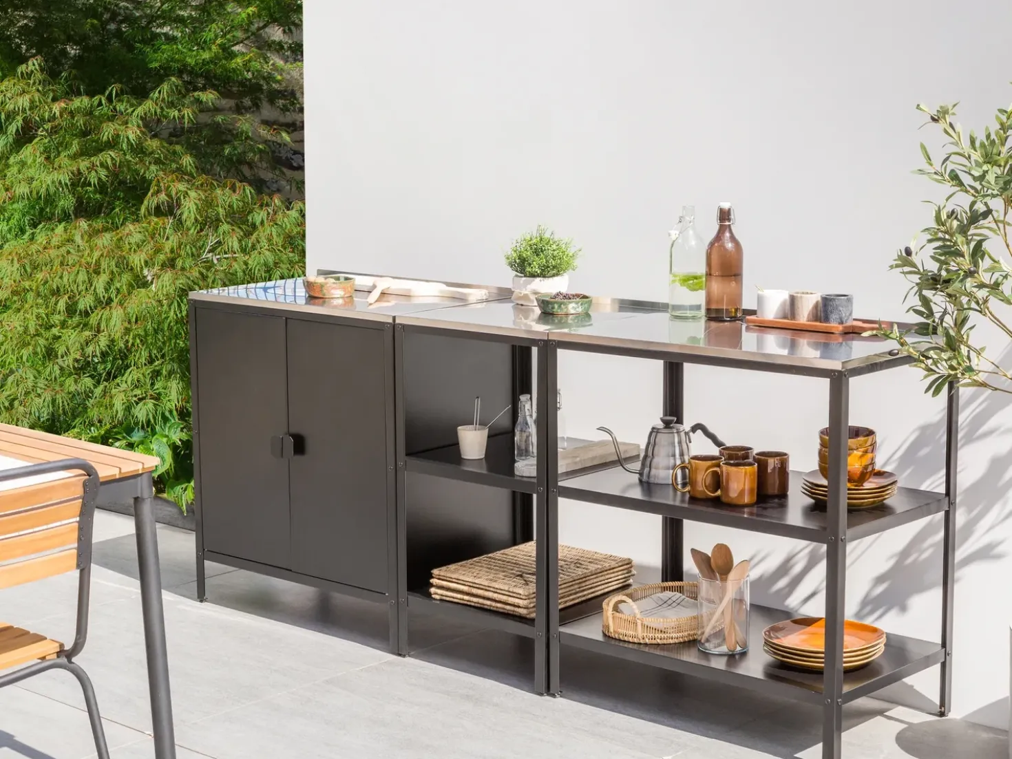 Set da 3 per cucina da esterno VILAMA Metallo Nero