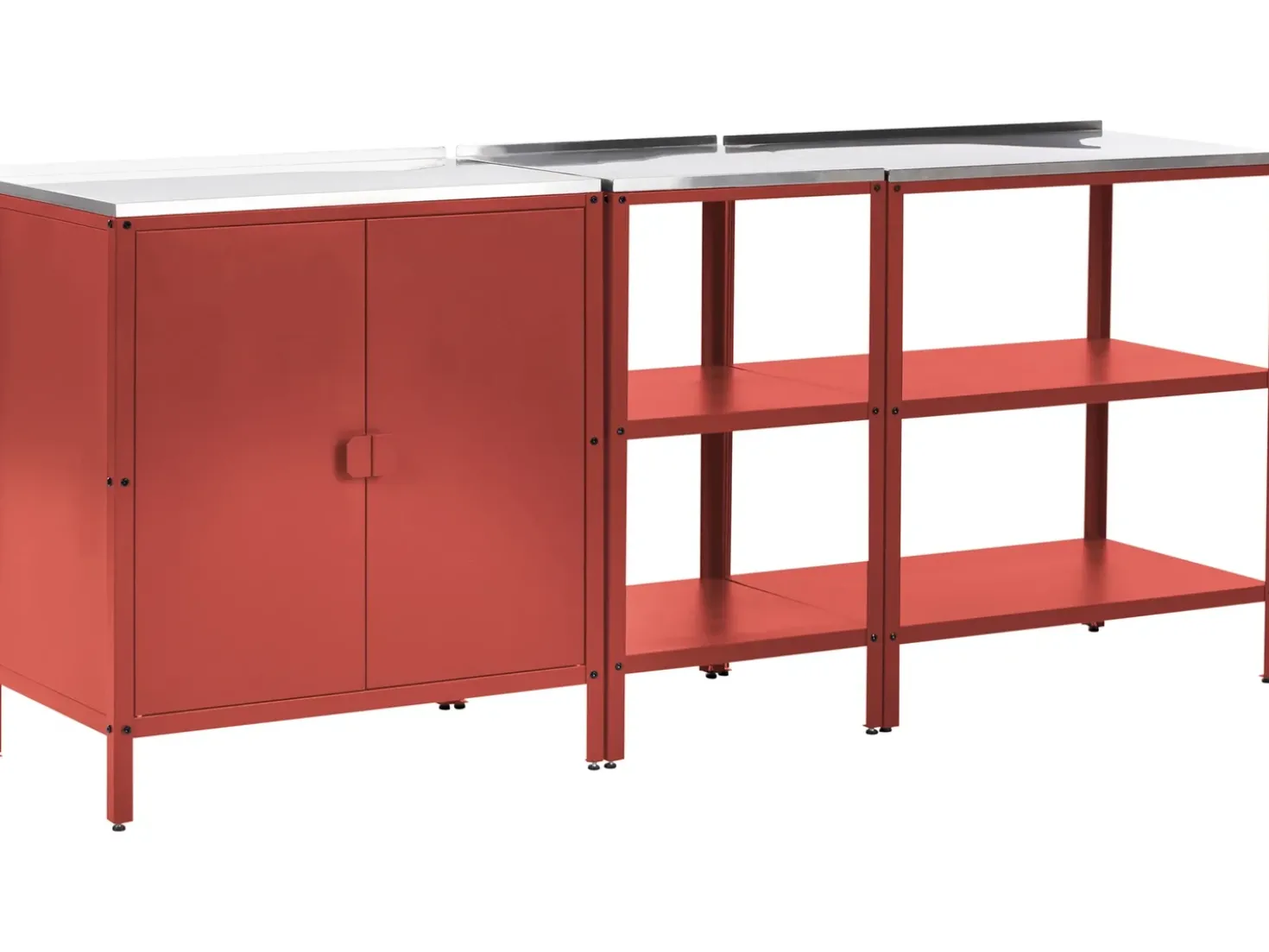 Set da 3 per cucina da esterno VILAMA Metallo Rosso