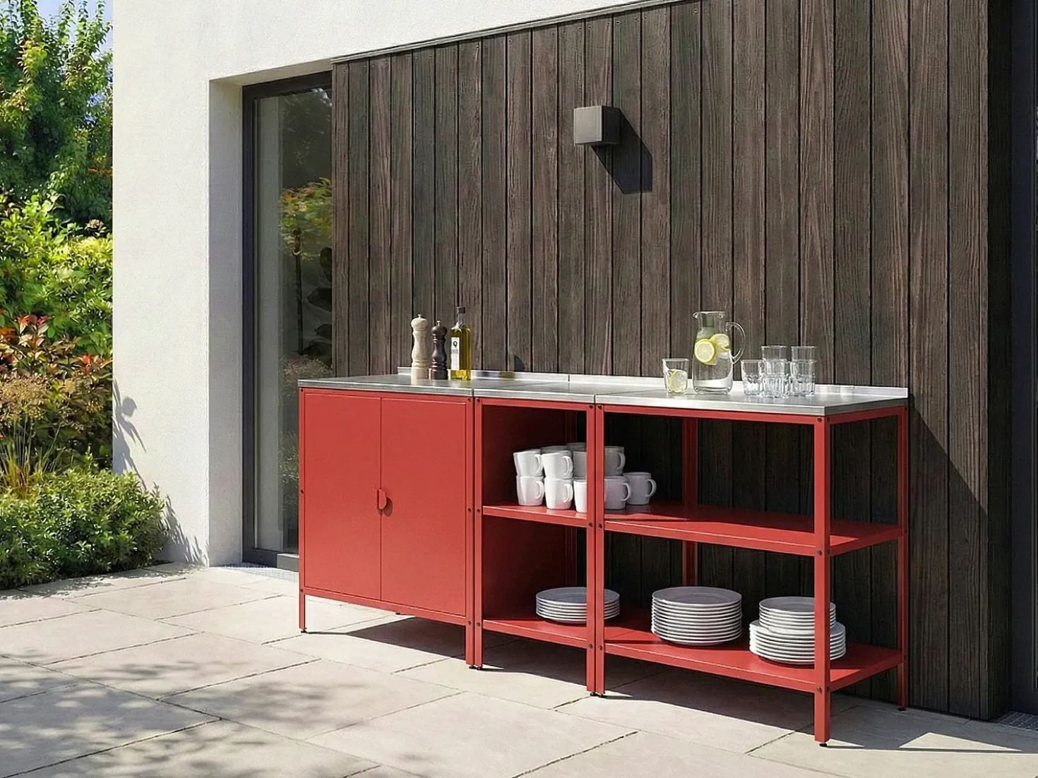 Set da 3 per cucina da esterno VILAMA Metallo Rosso