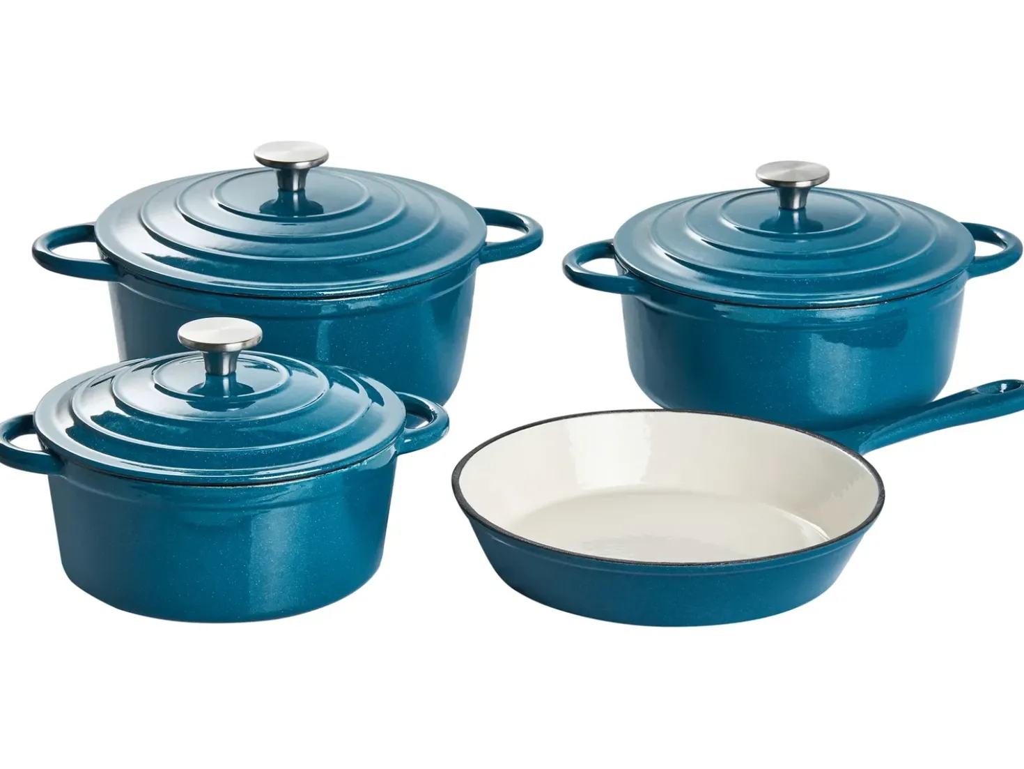 Set da 7 pezzi in ghisa CASTORA Blu