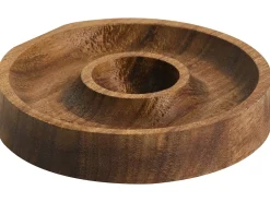 Set da 6 Portauova con 2 supporti FOURNIL Legno d'acacia Marrone