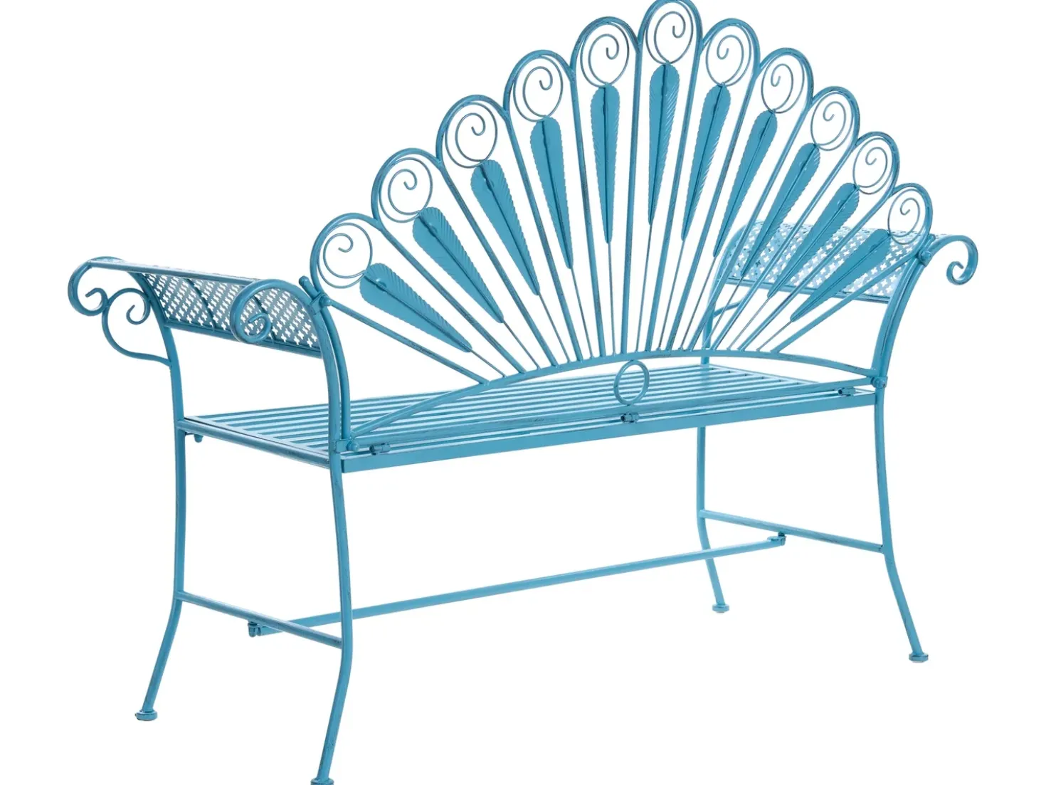 Set da bistrot con panca PAVIA Metallo Blu