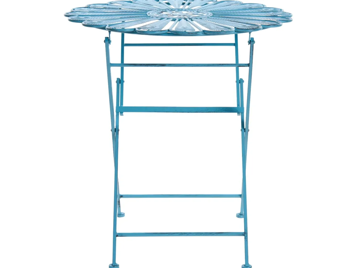 Set da bistrot con panca PAVIA Metallo Blu