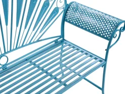 Set da bistrot con panca PAVIA Metallo Blu