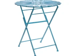 Set da bistrot con panca PAVIA Metallo Blu