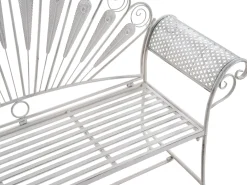 Set da bistrot con panca PAVIA Metallo Bianco sporco