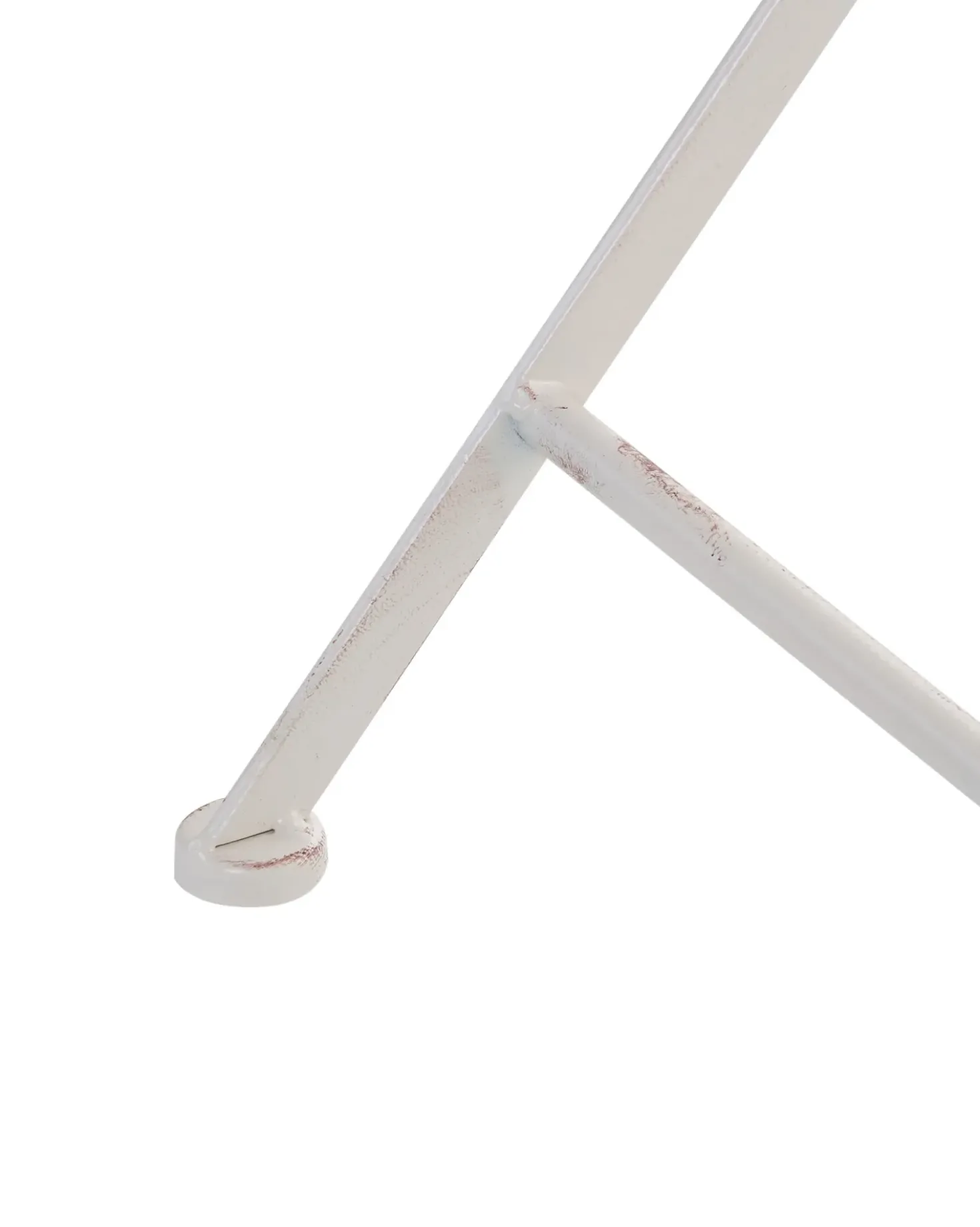 Set da bistrot con panca PAVIA Metallo Bianco sporco