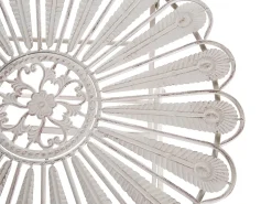 Set da bistrot con panca PAVIA Metallo Bianco sporco