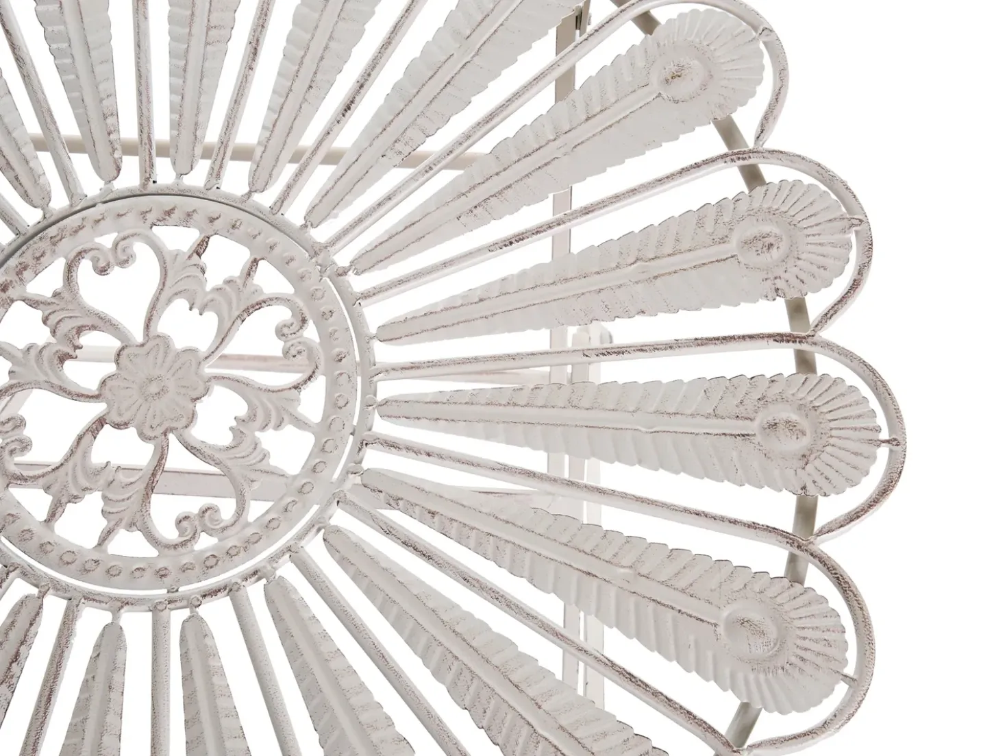 Set da bistrot con panca PAVIA Metallo Bianco sporco