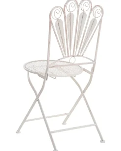 Set da bistrot con panca PAVIA Metallo Bianco sporco