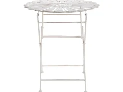 Set da bistrot con panca PAVIA Metallo Bianco sporco