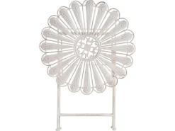 Set da bistrot con panca PAVIA Metallo Bianco sporco