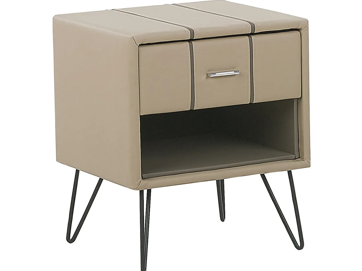 Set da camera da letto Pelle sintetica BETIN 180 x 200 cm Beige sabbia