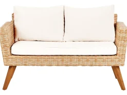 Set da giardino con tavolo 4 posti VITTORIA Rattan sintetico (PE) Bianco sporco