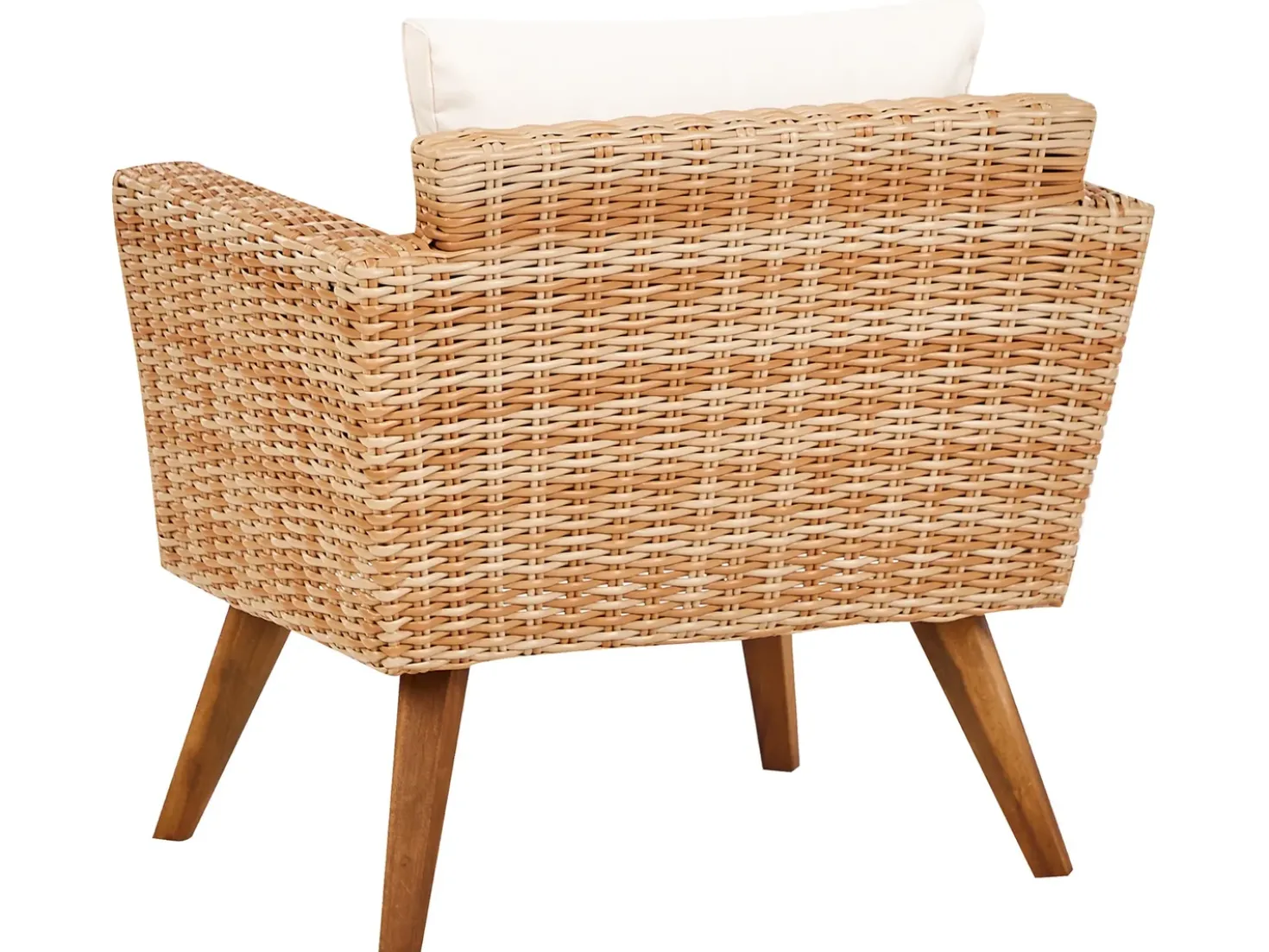 Set da giardino con tavolo 4 posti VITTORIA Rattan sintetico (PE) Bianco sporco