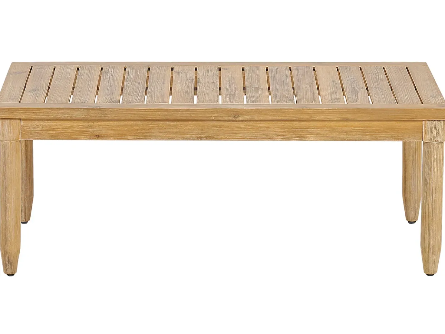 Set da giardino con tavolo 4 posti CREMONA Lato destro Legno d'acacia Bianco sporco