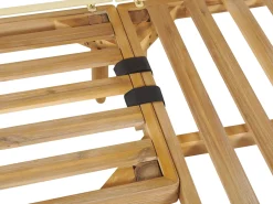 Set da giardino con tavolo 4 posti CREMONA Lato destro Legno d'acacia Bianco sporco
