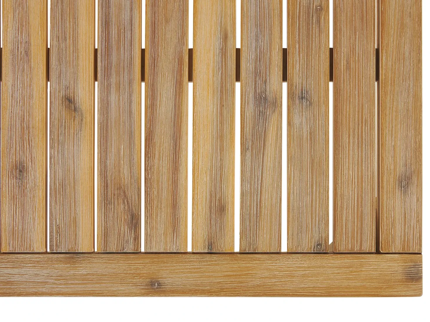 Set da giardino con tavolo 4 posti CREMONA Lato destro Legno d'acacia Bianco sporco